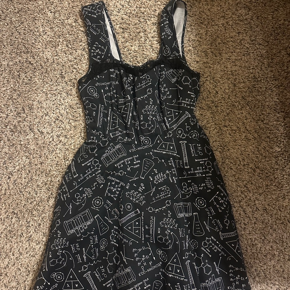 Hot Topic Black Science Pattern Mini Dress